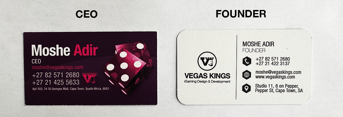 moshe adir business card